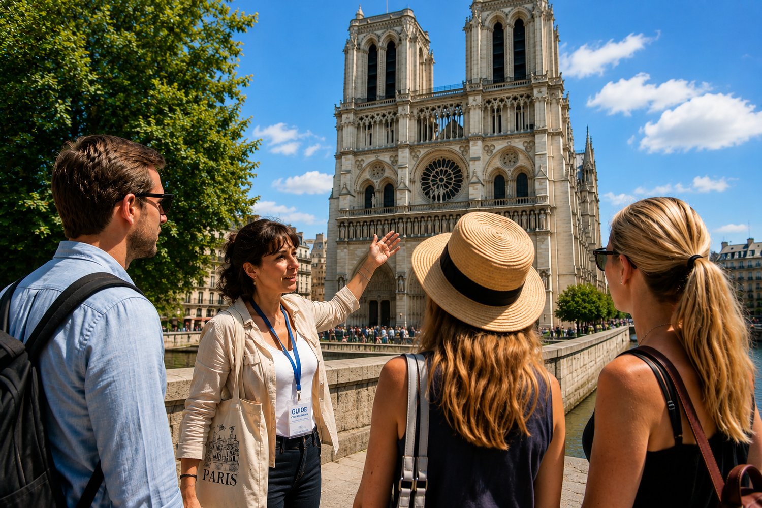 Private Guided Tour Notre-Dame Paris Private guided tour with a licensed guide outside Notre-Dame Cathedral in Paris